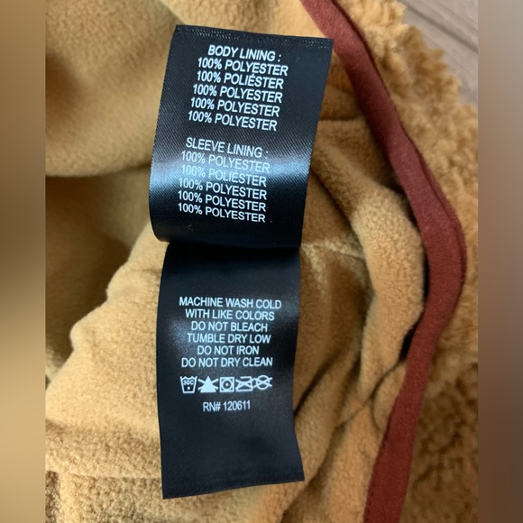 backcountry • mixed fabric fleece jacket in brown sugar / tawny orange l - Picture 9 of 12